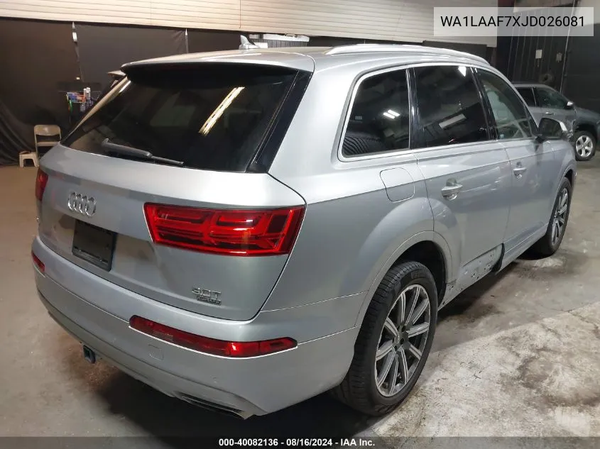 WA1LAAF7XJD026081 2018 Audi Q7 3.0T Premium