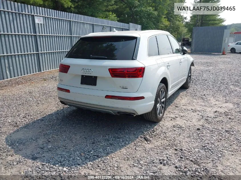 2018 Audi Q7 3.0T Premium VIN: WA1LAAF75JD039465 Lot: 40122208