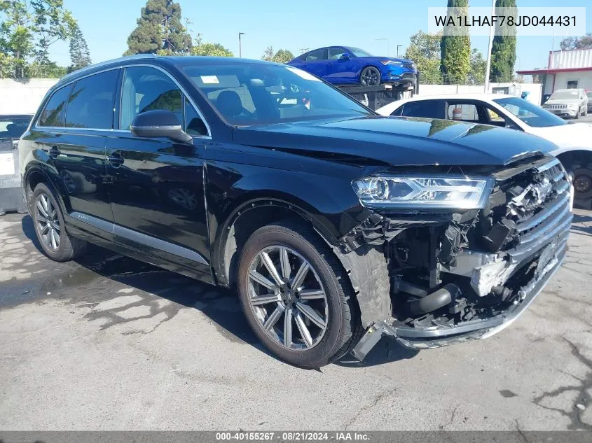 2018 Audi Q7 Premium Plus VIN: WA1LHAF78JD044431 Lot: 40155267