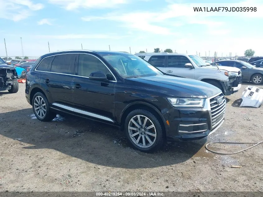 2018 Audi Q7 3.0T Premium VIN: WA1LAAF79JD035998 Lot: 40219254