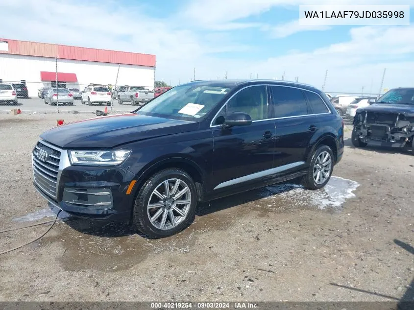 2018 Audi Q7 3.0T Premium VIN: WA1LAAF79JD035998 Lot: 40219254