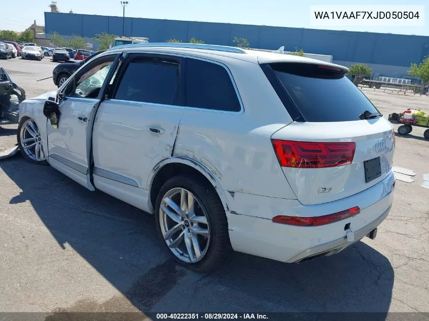 2018 Audi Q7 3.0T Premium VIN: WA1VAAF7XJD050504 Lot: 40222351