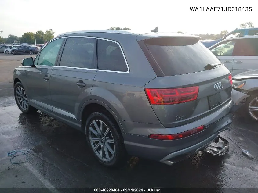 2018 Audi Q7 3.0T Premium VIN: WA1LAAF71JD018435 Lot: 40228464