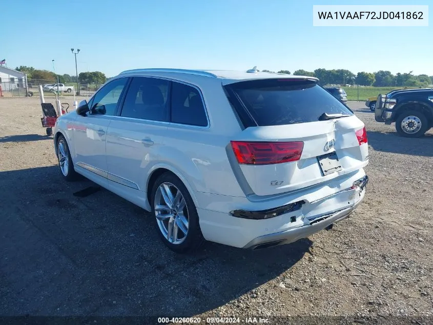 2018 Audi Q7 Prestige VIN: WA1VAAF72JD041862 Lot: 40260620