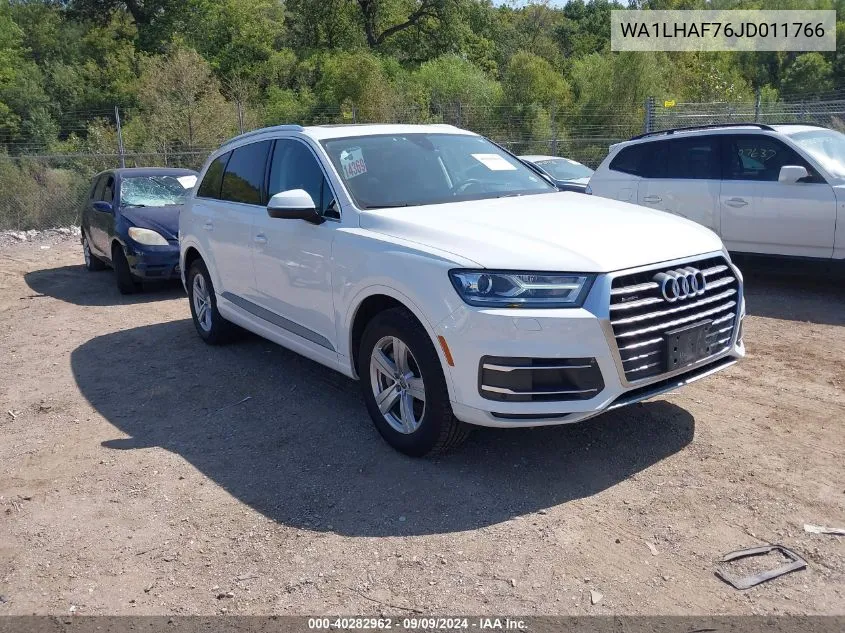 2018 Audi Q7 2.0T Premium VIN: WA1LHAF76JD011766 Lot: 40282962