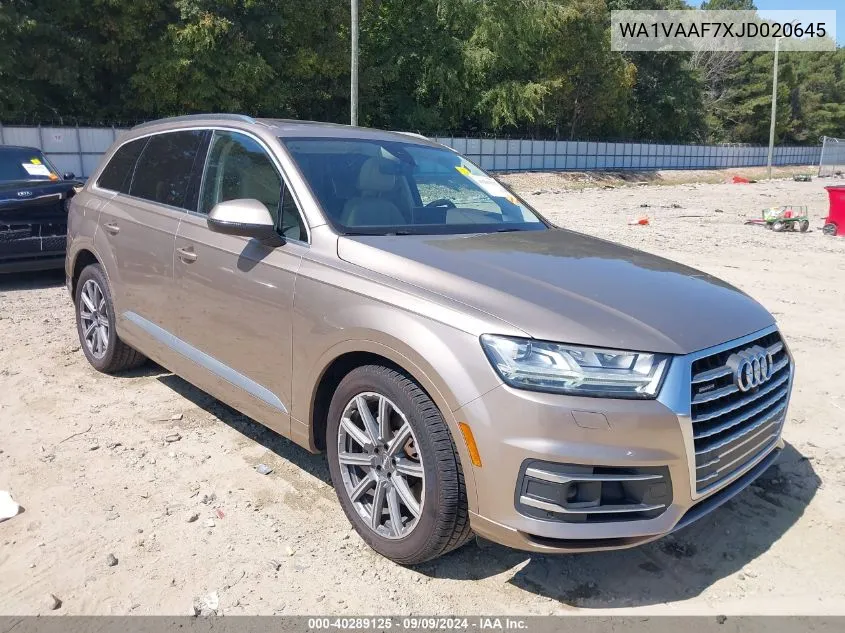 WA1VAAF7XJD020645 2018 Audi Q7 3.0T Premium