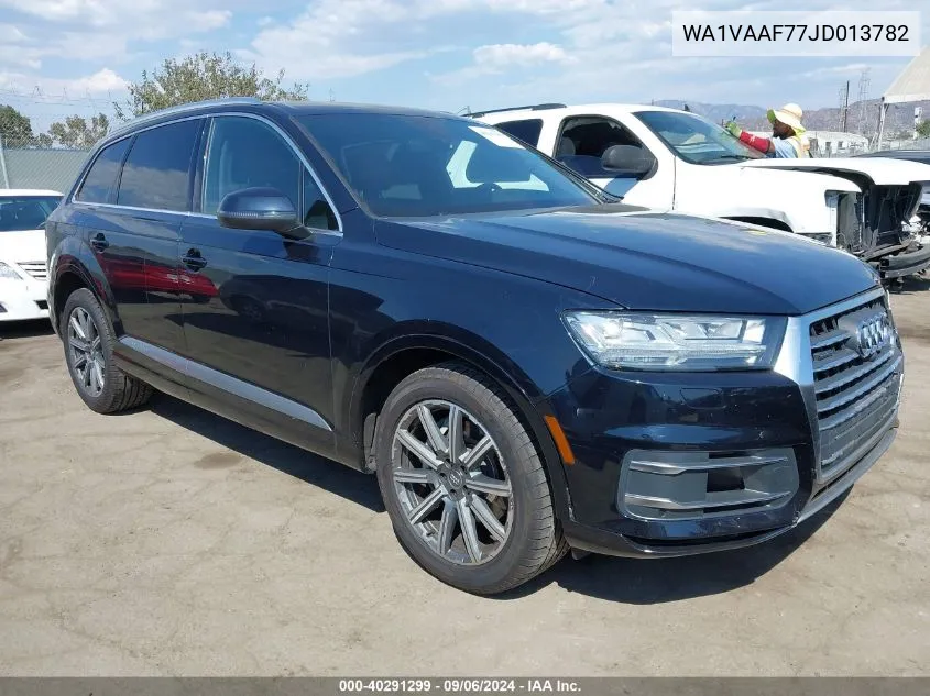 2018 Audi Q7 3.0T Premium VIN: WA1VAAF77JD013782 Lot: 40291299