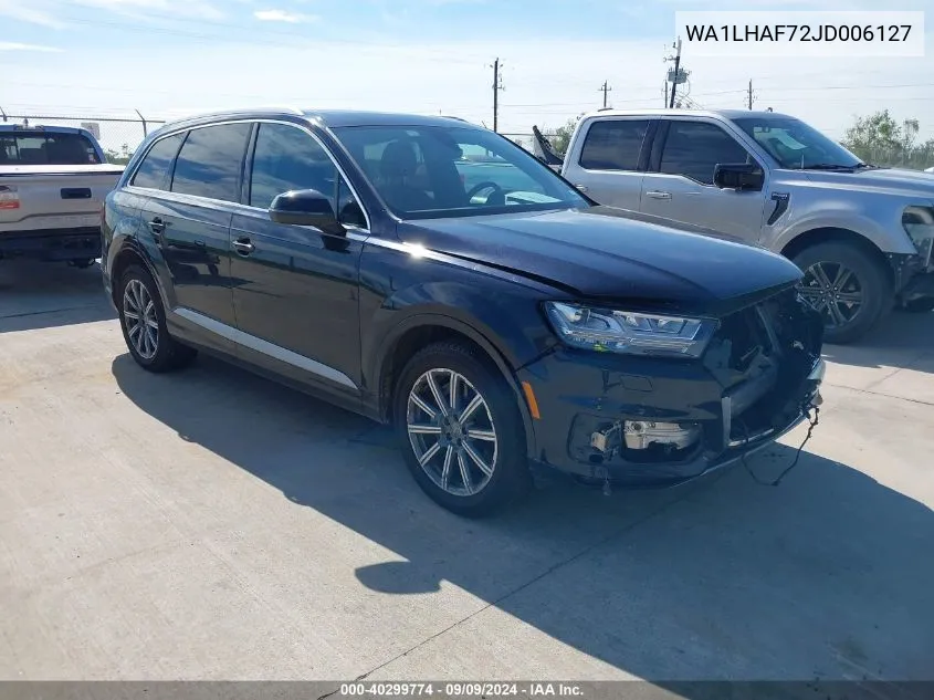 2018 Audi Q7 2.0T Premium VIN: WA1LHAF72JD006127 Lot: 40299774