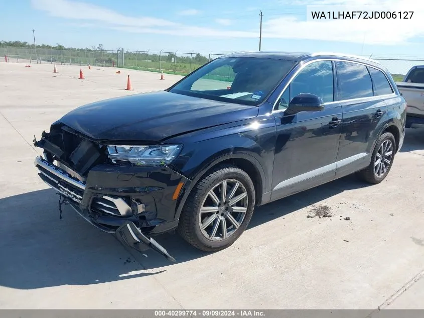 2018 Audi Q7 2.0T Premium VIN: WA1LHAF72JD006127 Lot: 40299774