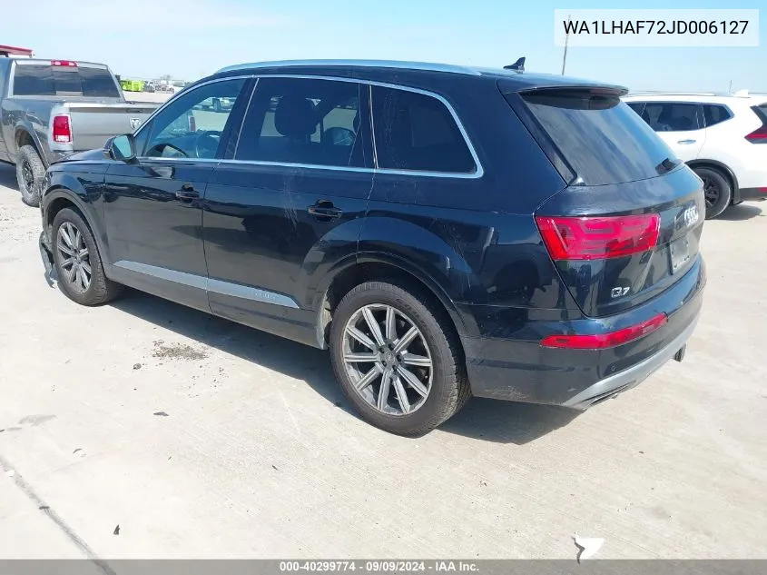 2018 Audi Q7 2.0T Premium VIN: WA1LHAF72JD006127 Lot: 40299774