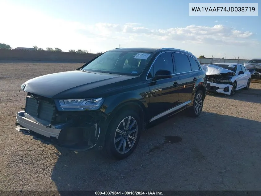 2018 Audi Q7 3.0T Premium VIN: WA1VAAF74JD038719 Lot: 40379841