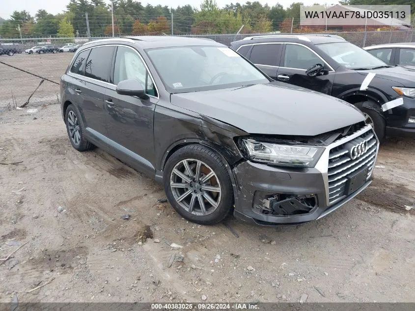 WA1VAAF78JD035113 2018 Audi Q7 3.0T Premium