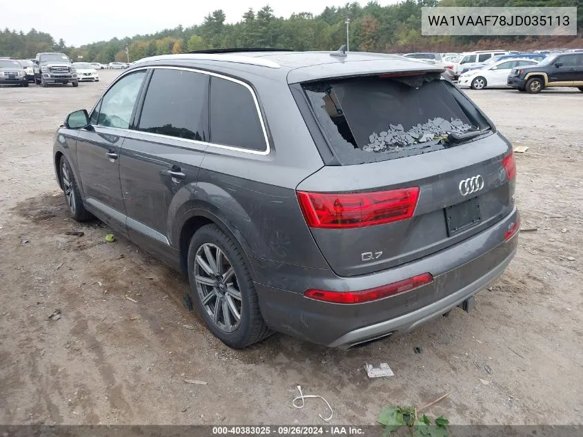 WA1VAAF78JD035113 2018 Audi Q7 3.0T Premium