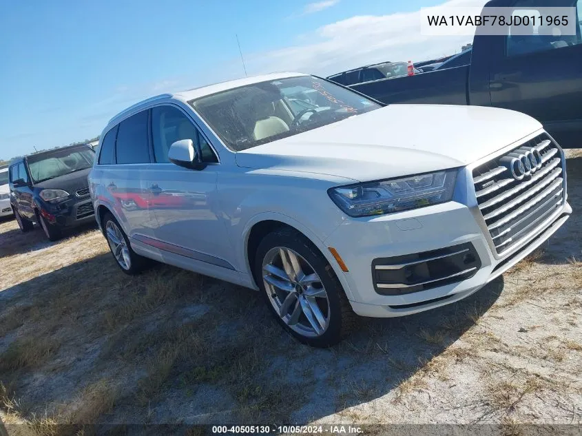 2018 Audi Q7 Prestige VIN: WA1VABF78JD011965 Lot: 40505130