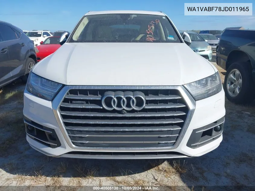 2018 Audi Q7 Prestige VIN: WA1VABF78JD011965 Lot: 40505130