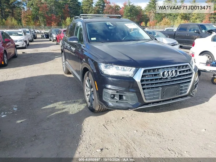 2018 Audi Q7 3.0T Premium VIN: WA1VAAF71JD013471 Lot: 40550997