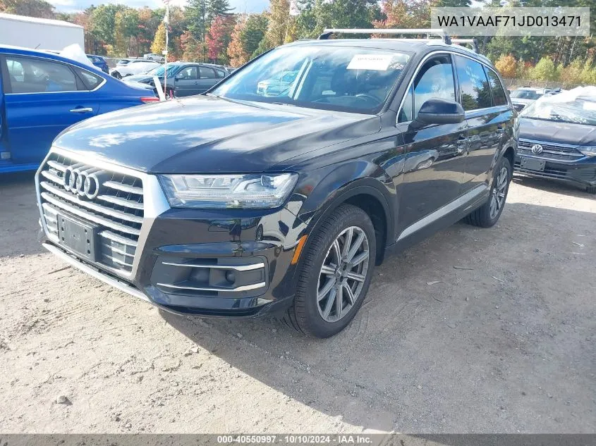 2018 Audi Q7 3.0T Premium VIN: WA1VAAF71JD013471 Lot: 40550997