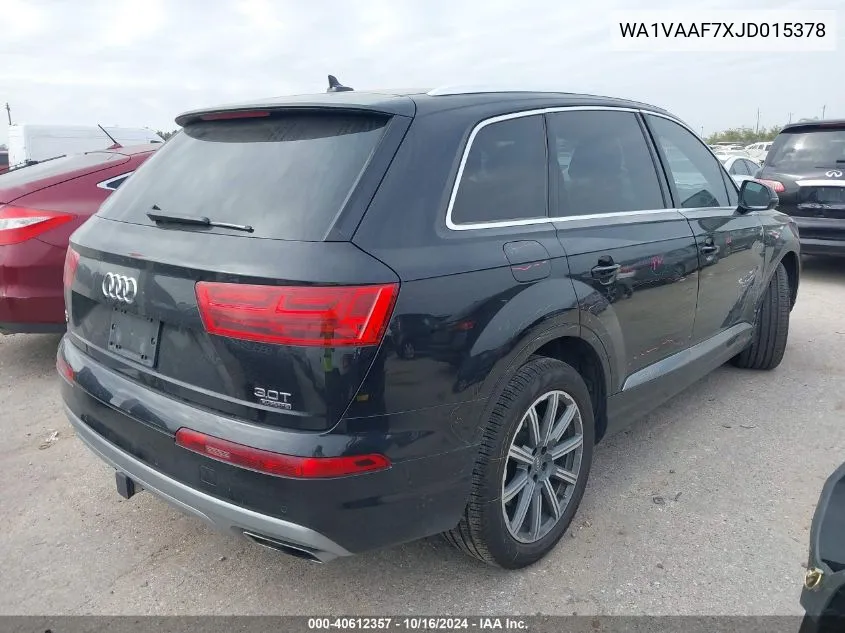 2018 Audi Q7 3.0T Premium VIN: WA1VAAF7XJD015378 Lot: 40612357