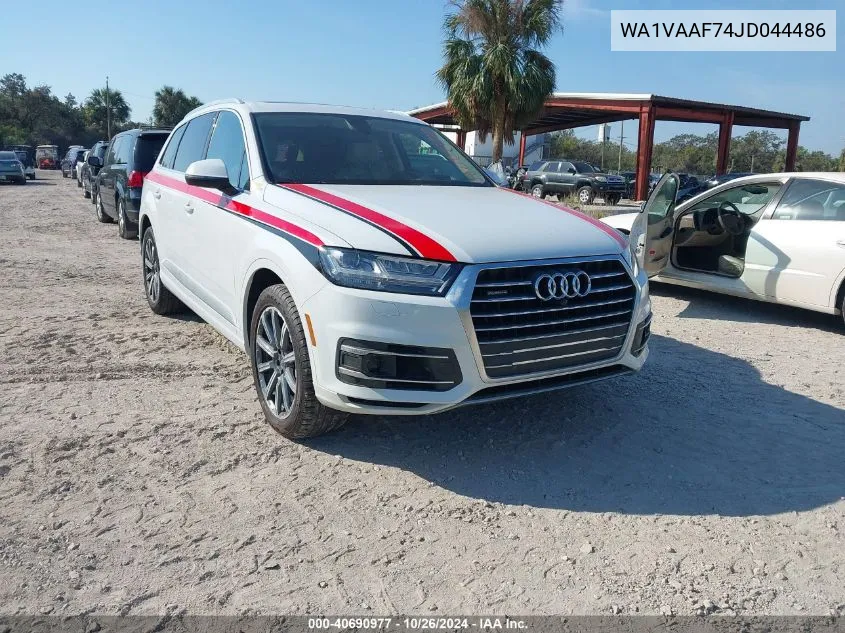 2018 Audi Q7 3.0T Premium VIN: WA1VAAF74JD044486 Lot: 40690977