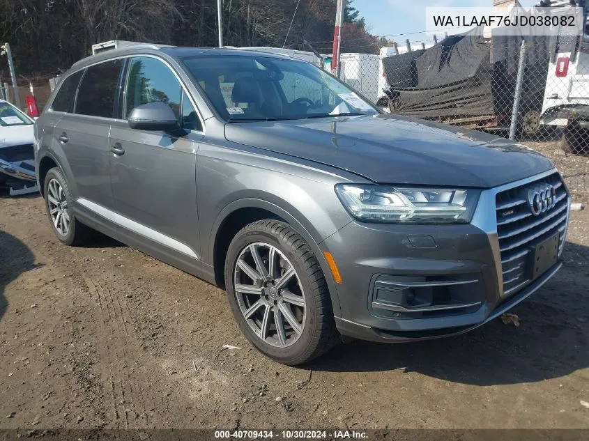 2018 Audi Q7 3.0T Premium VIN: WA1LAAF76JD038082 Lot: 40709434