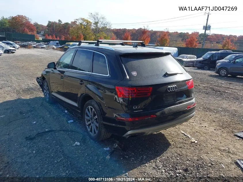 2018 Audi Q7 3.0T Premium VIN: WA1LAAF71JD047269 Lot: 40713108