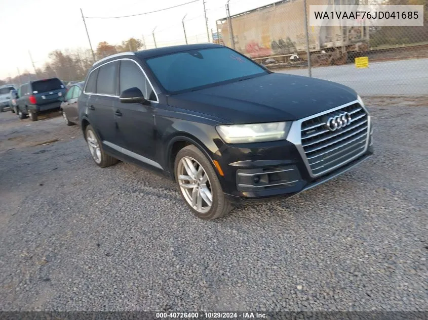 2018 Audi Q7 3.0T Premium VIN: WA1VAAF76JD041685 Lot: 40726400