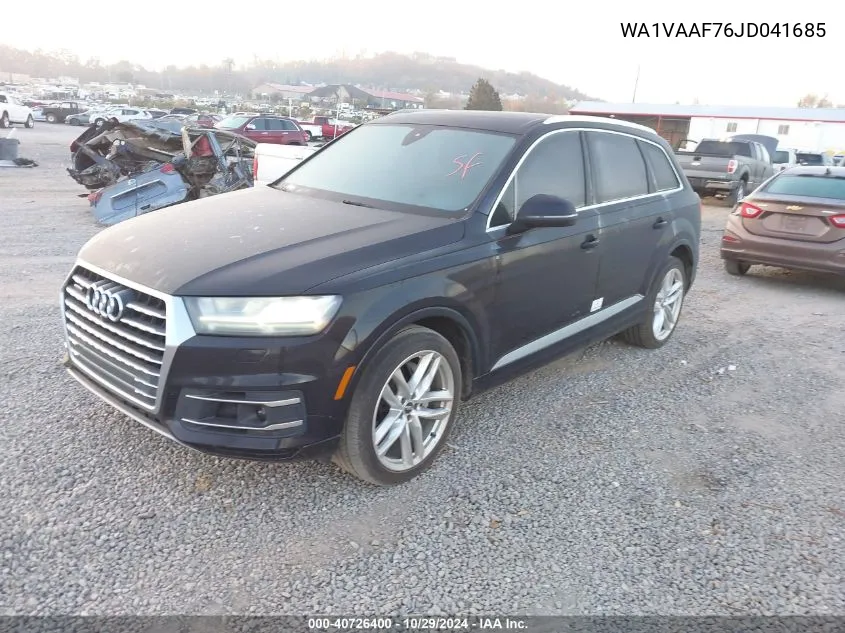 2018 Audi Q7 3.0T Premium VIN: WA1VAAF76JD041685 Lot: 40726400