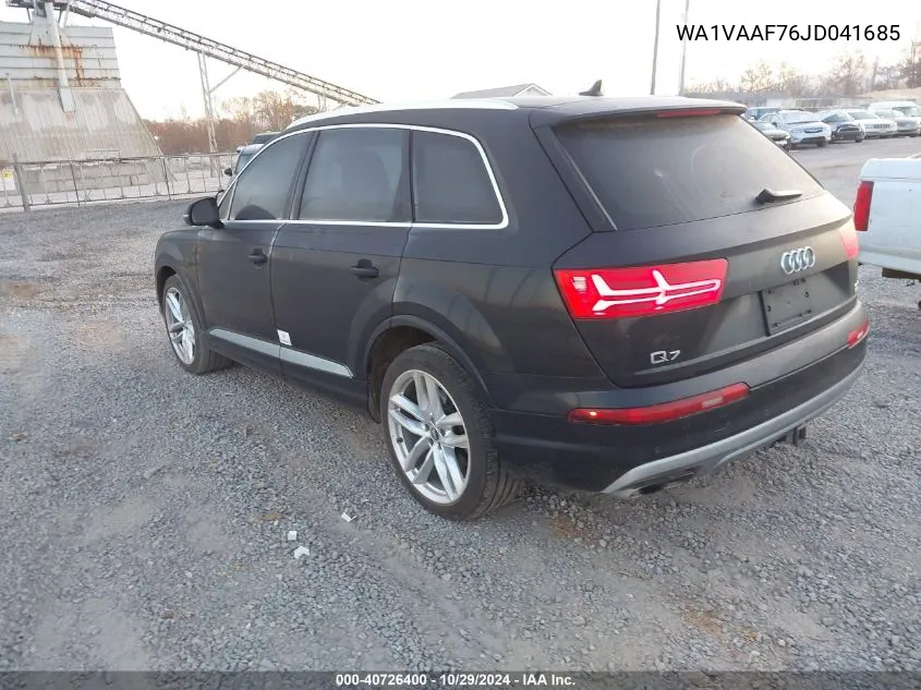 2018 Audi Q7 3.0T Premium VIN: WA1VAAF76JD041685 Lot: 40726400