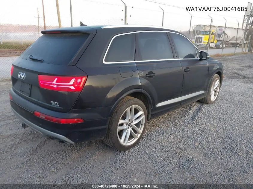 2018 Audi Q7 3.0T Premium VIN: WA1VAAF76JD041685 Lot: 40726400