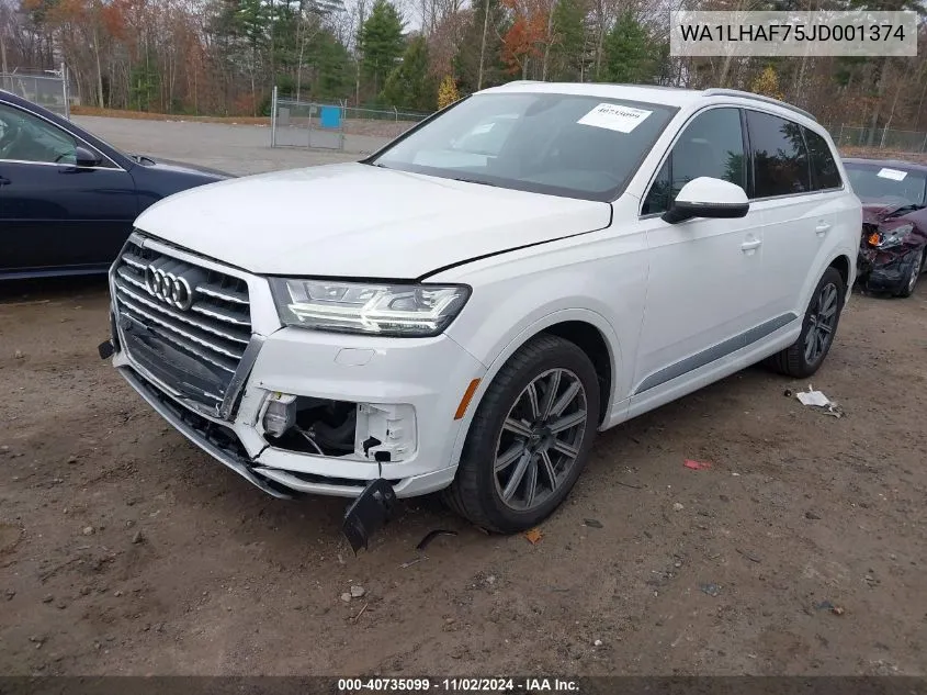 2018 Audi Q7 2.0T Premium VIN: WA1LHAF75JD001374 Lot: 40735099