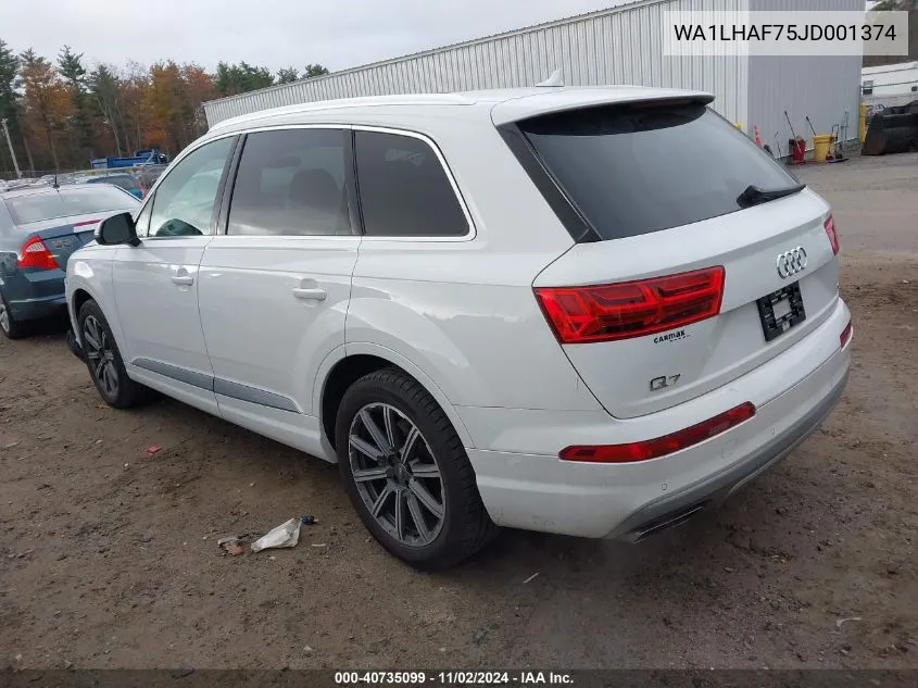 2018 Audi Q7 2.0T Premium VIN: WA1LHAF75JD001374 Lot: 40735099