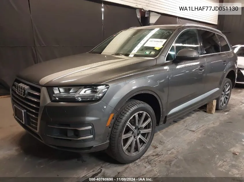 2018 Audi Q7 2.0T Premium VIN: WA1LHAF77JD051130 Lot: 40760698