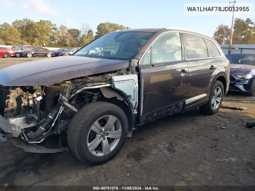 2018 Audi Q7 2.0T Premium VIN: WA1LHAF78JD013955 Lot: 40781076