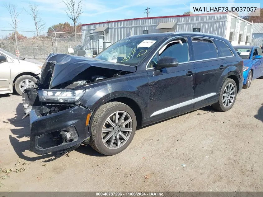 2018 Audi Q7 2.0T Premium VIN: WA1LHAF78JD037057 Lot: 40787296