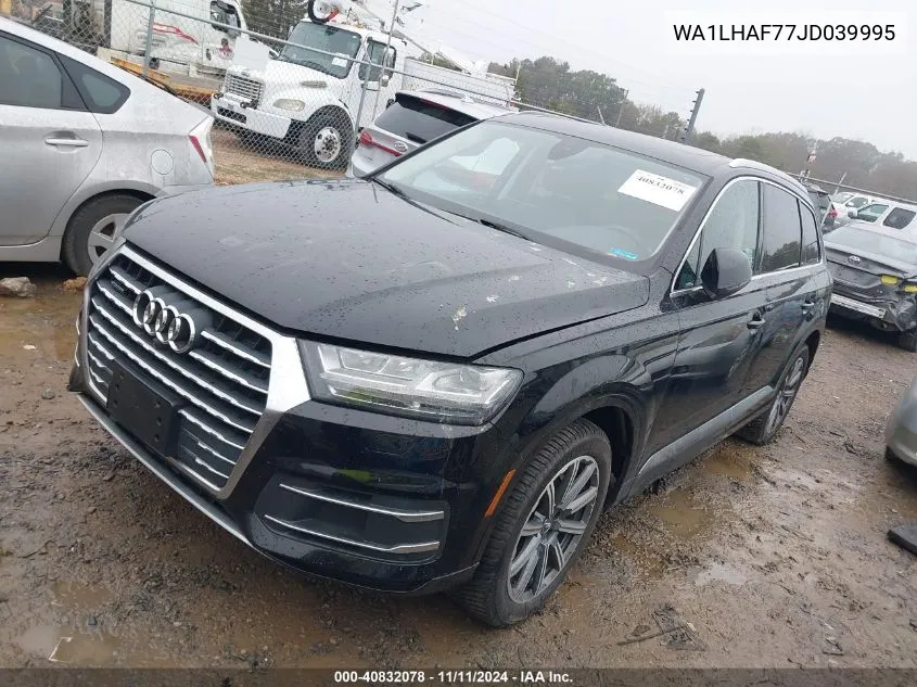 2018 Audi Q7 2.0T Premium VIN: WA1LHAF77JD039995 Lot: 40832078