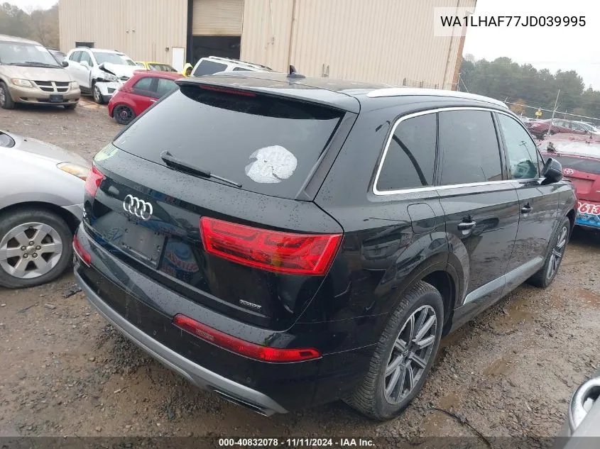 2018 Audi Q7 2.0T Premium VIN: WA1LHAF77JD039995 Lot: 40832078