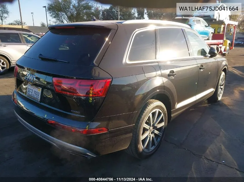 2018 Audi Q7 2.0T Premium VIN: WA1LHAF75JD041664 Lot: 40844756