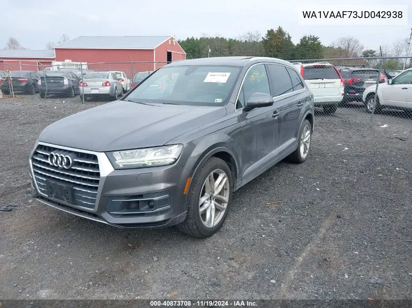 2018 Audi Q7 3.0T Premium VIN: WA1VAAF73JD042938 Lot: 40873708