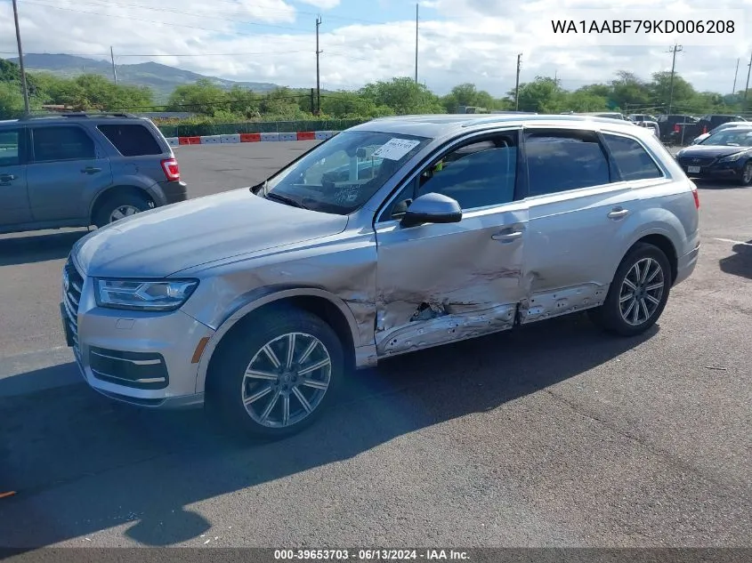 2019 Audi Q7 55 Premium VIN: WA1AABF79KD006208 Lot: 39653703