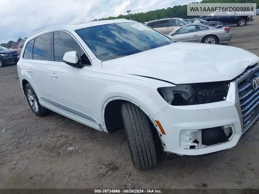 2019 Audi Q7 55 Premium VIN: WA1AAAF76KD009884 Lot: 39734966