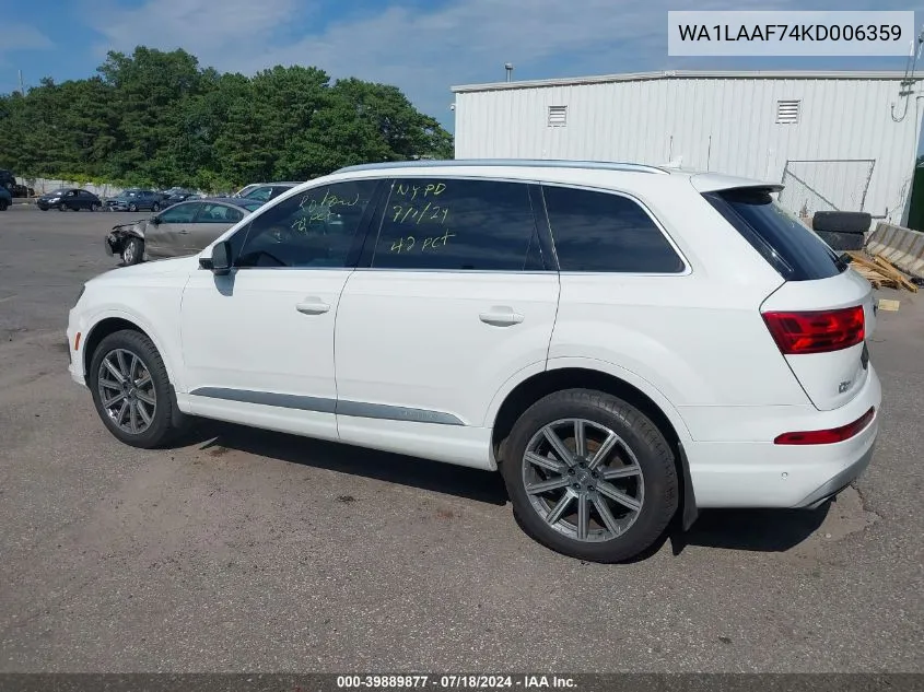 WA1LAAF74KD006359 2019 Audi Q7 55 Premium/55 Se Premium