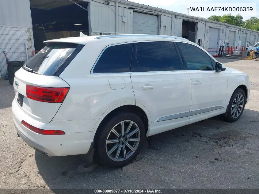 WA1LAAF74KD006359 2019 Audi Q7 55 Premium/55 Se Premium