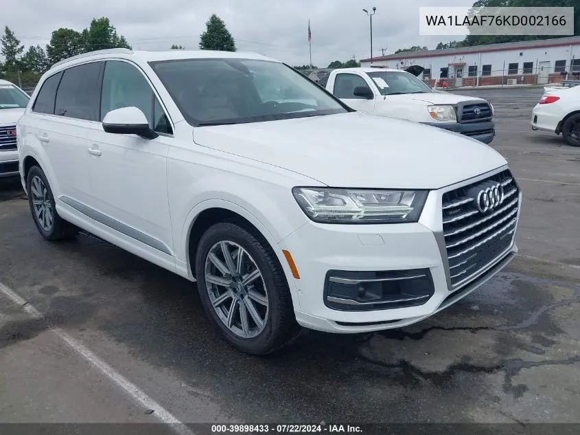 2019 Audi Q7 55 Premium/55 Se Premium VIN: WA1LAAF76KD002166 Lot: 39898433