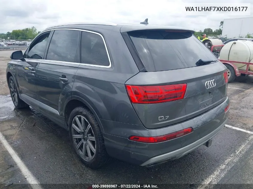 2019 Audi Q7 45 Premium/45 Se Premium VIN: WA1LHAF7XKD016177 Lot: 39898967