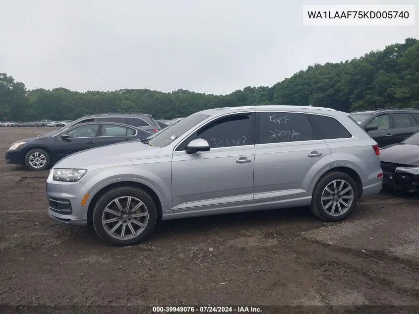 WA1LAAF75KD005740 2019 Audi Q7 55 Premium/55 Se Premium