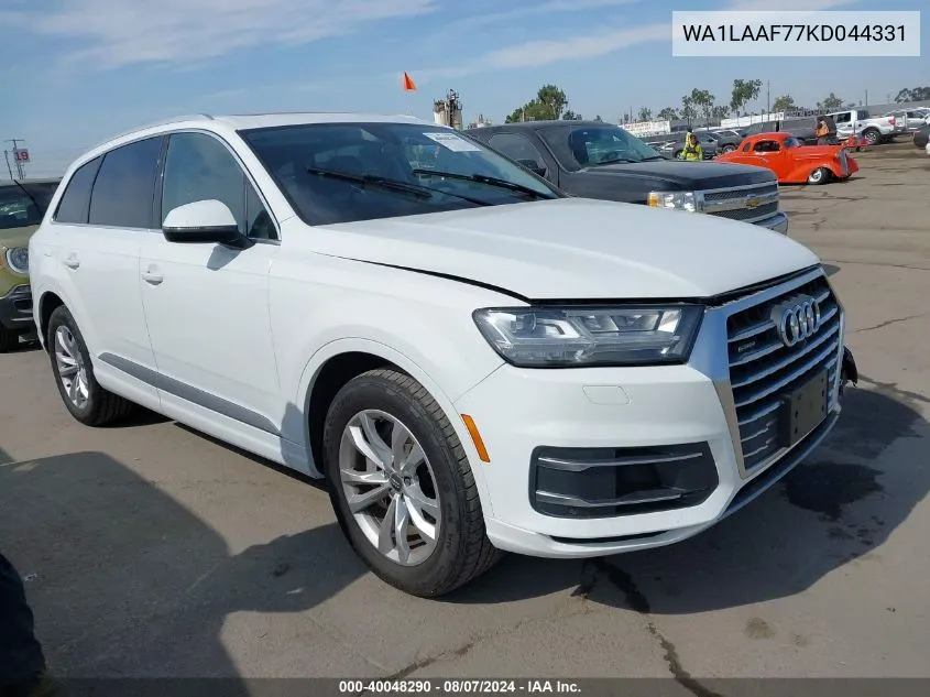 2019 Audi Q7 55 Premium/55 Se Premium VIN: WA1LAAF77KD044331 Lot: 40048290