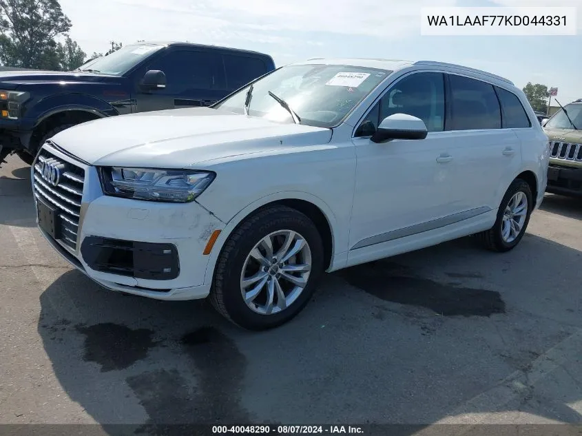 2019 Audi Q7 55 Premium/55 Se Premium VIN: WA1LAAF77KD044331 Lot: 40048290