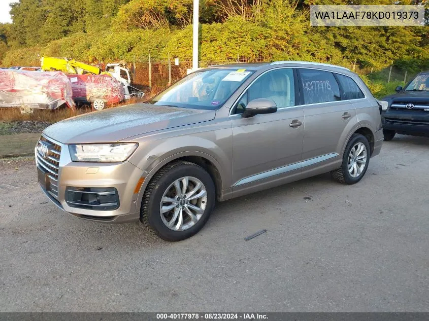 2019 Audi Q7 55 Premium VIN: WA1LAAF78KD019373 Lot: 40177978