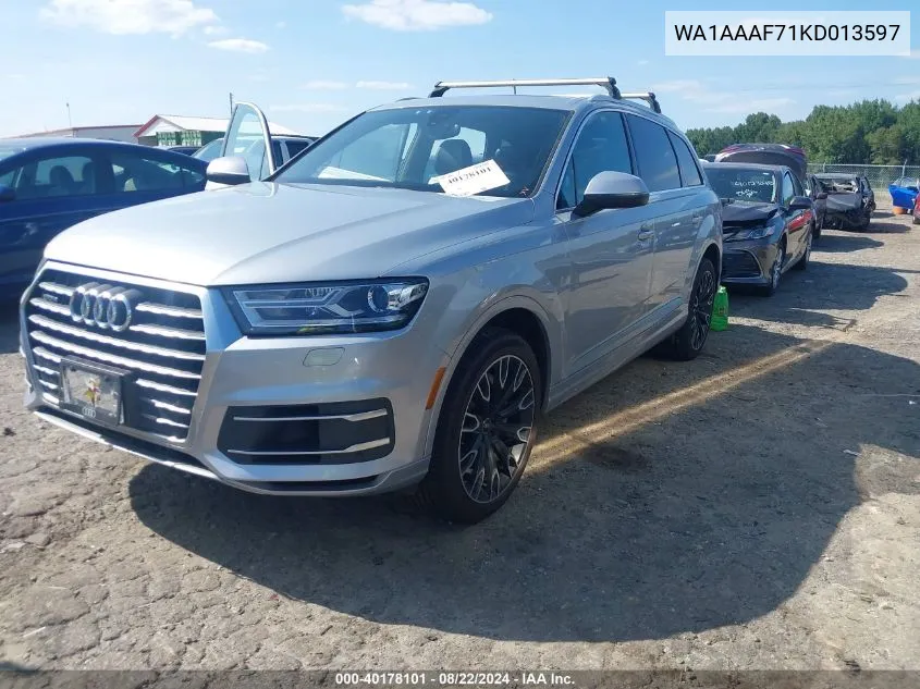 WA1AAAF71KD013597 2019 Audi Q7 55 Premium