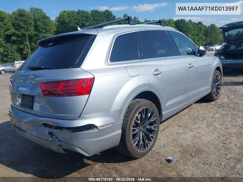 WA1AAAF71KD013597 2019 Audi Q7 55 Premium